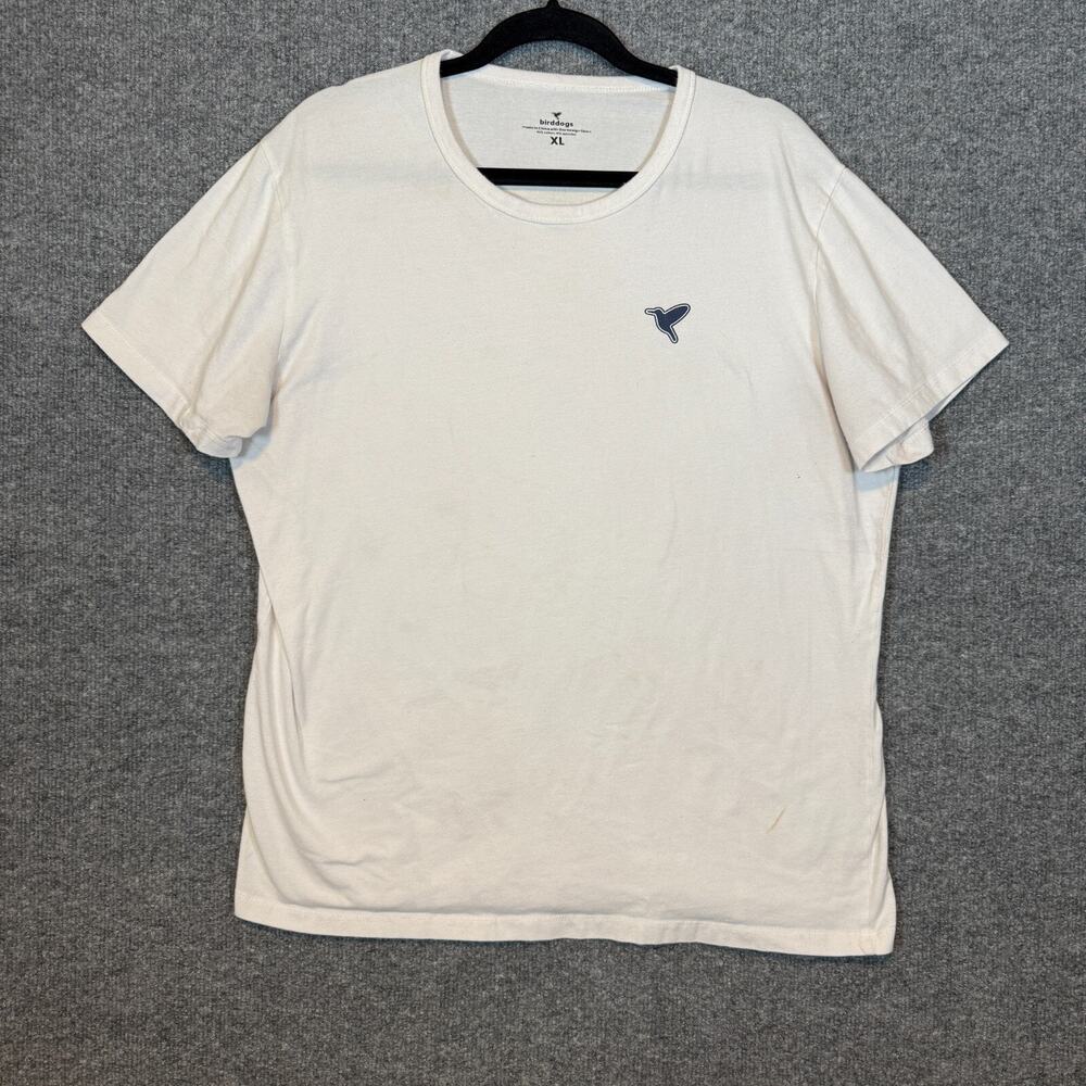 Birddogs Shirt Adult XL‎ White Tshirt Short Sleeve Crewneck Casual Stretch